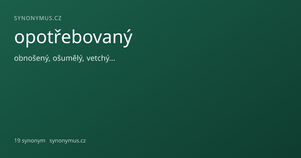 Náhled odkazu: opotřebovaný