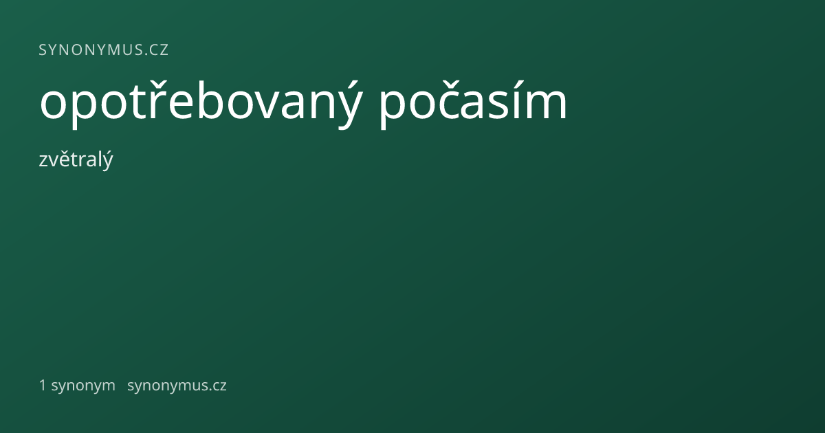 Náhled odkazu: opotřebovaný počasím