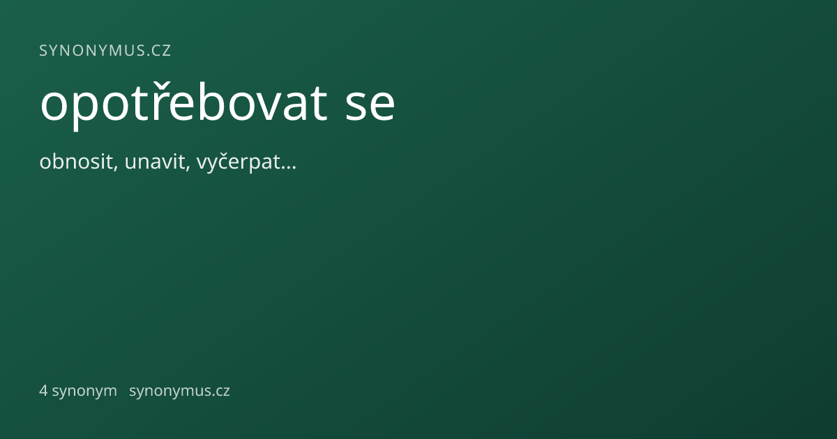 Náhled odkazu: opotřebovat se