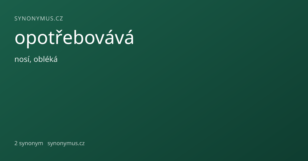 Náhled odkazu: opotřebovává