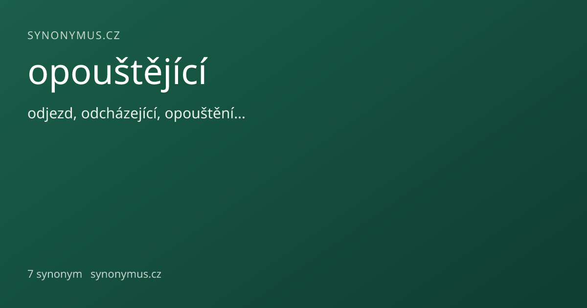 Náhled odkazu: opouštějící