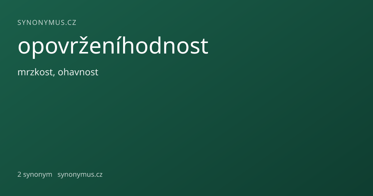 Náhled odkazu: opovrženíhodnost