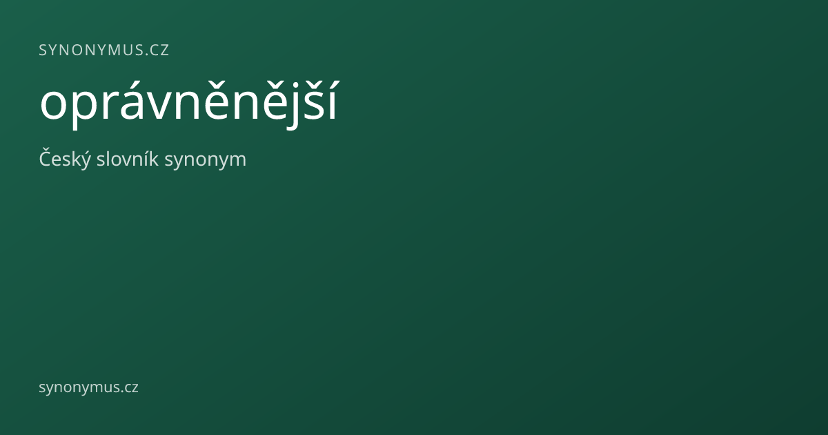 Náhled odkazu: oprávněnější