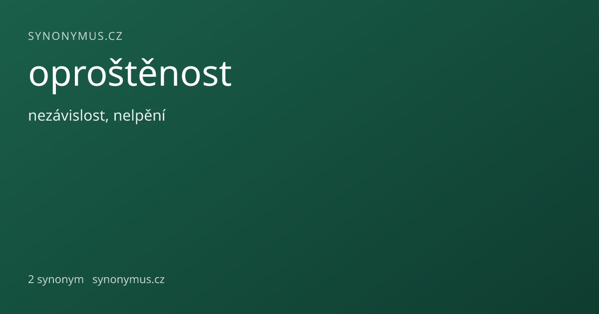 Náhled odkazu: oproštěnost