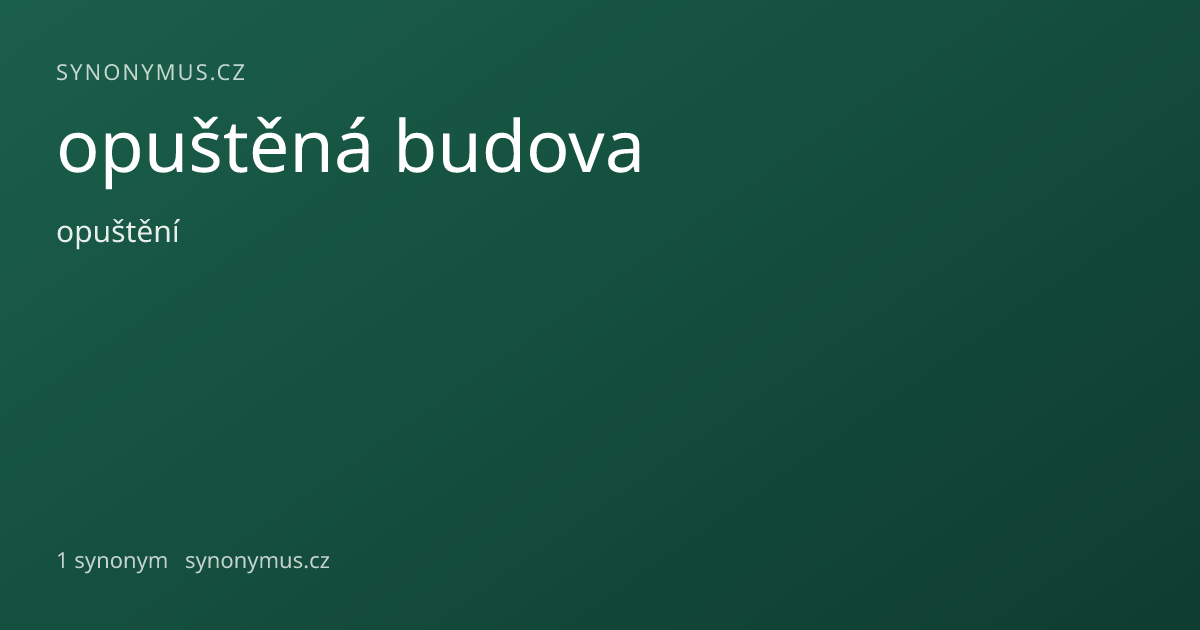 Náhled odkazu: opuštěná budova