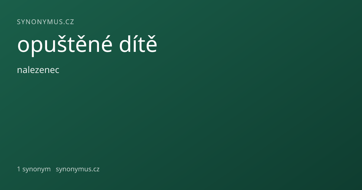 Náhled odkazu: opuštěné dítě