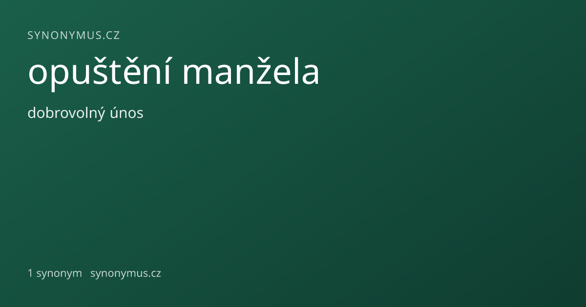 Náhled odkazu: opuštění manžela