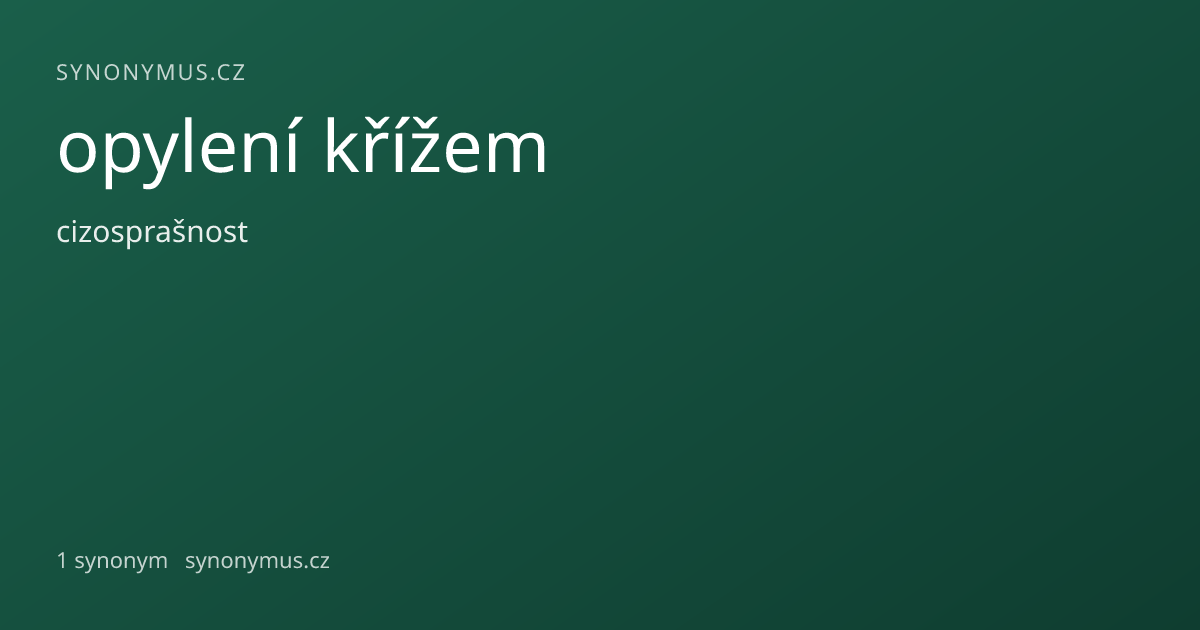 Náhled odkazu: opylení křížem