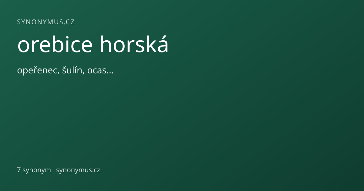 Náhled odkazu: orebice horská