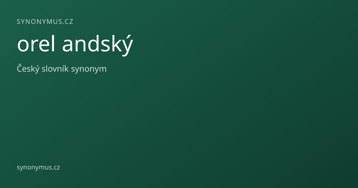 Náhled odkazu: orel andský