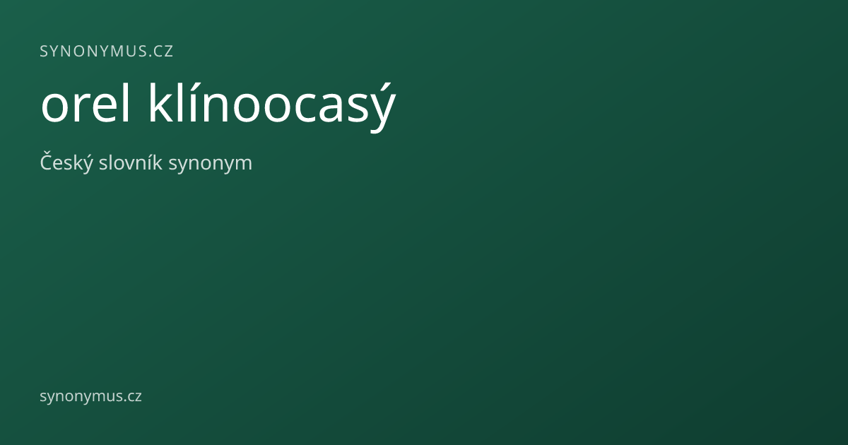 Náhled odkazu: orel klínoocasý