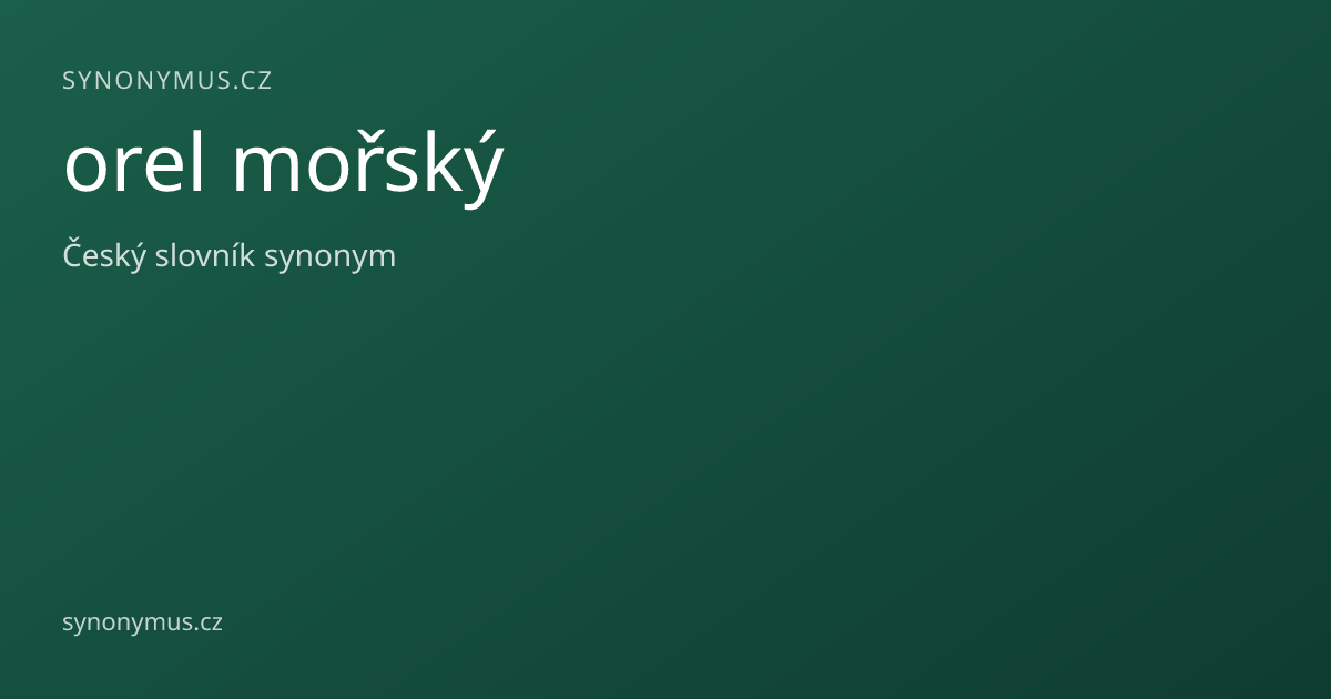 Náhled odkazu: orel mořský