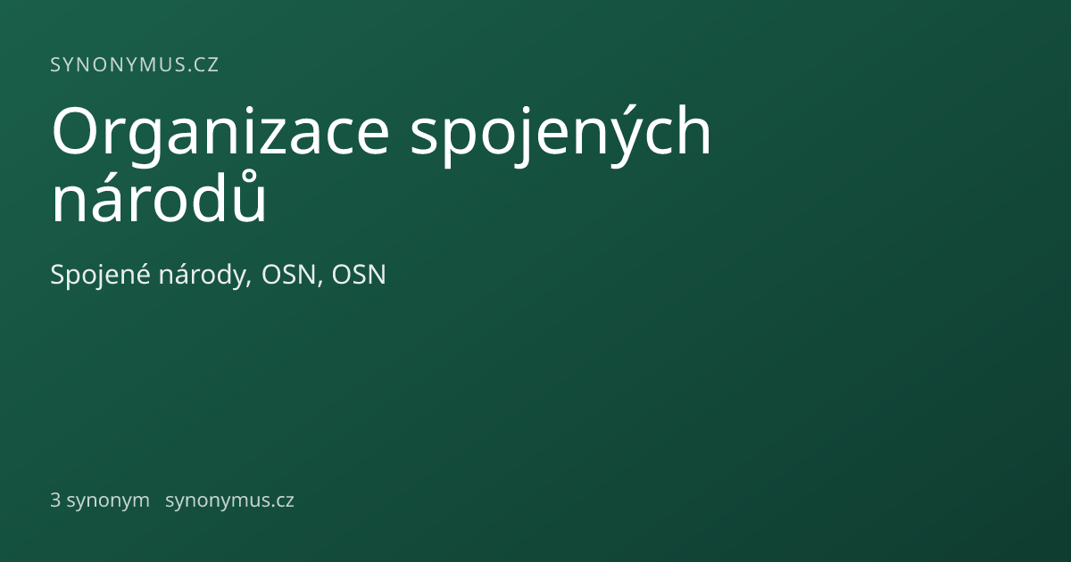 Náhled odkazu: Organizace spojených národů