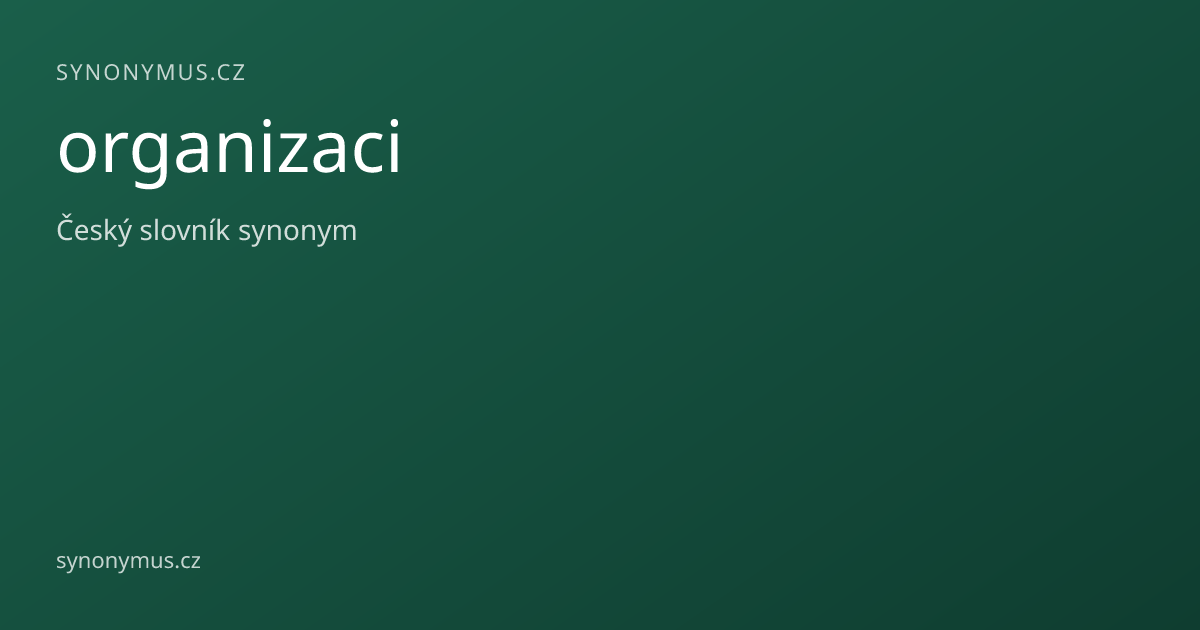 Náhled odkazu: organizaci