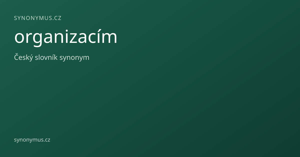 Náhled odkazu: organizacím