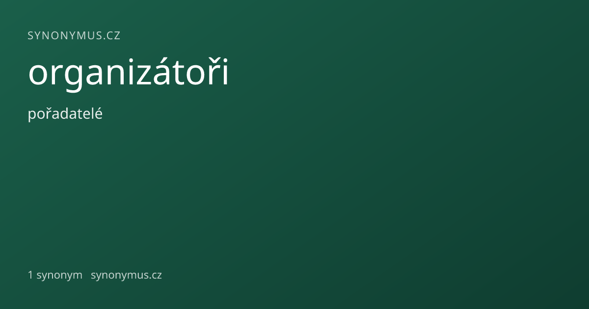 Náhled odkazu: organizátoři