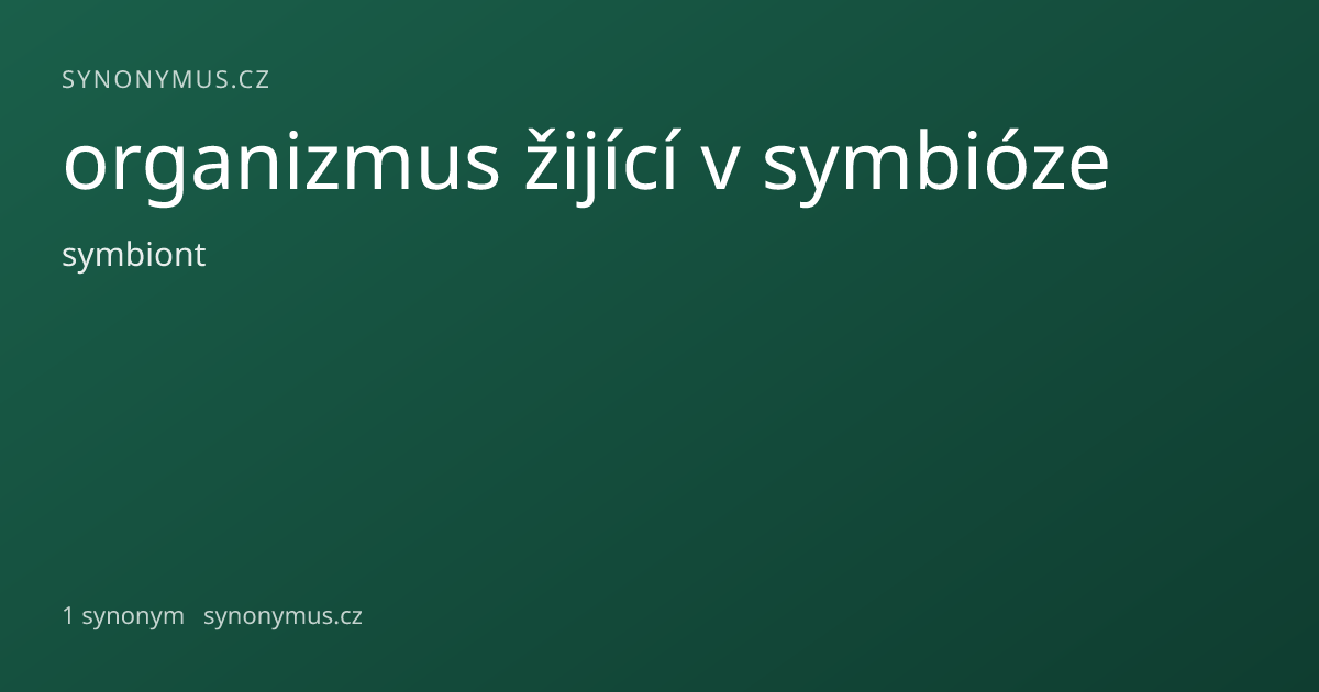 Náhled odkazu: organizmus žijící v symbióze