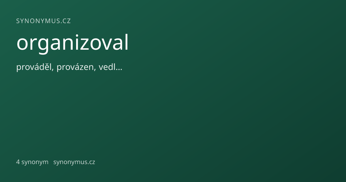 Náhled odkazu: organizoval