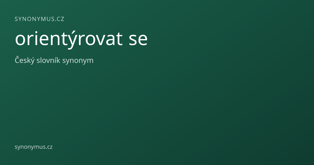 Náhled odkazu: orientýrovat se