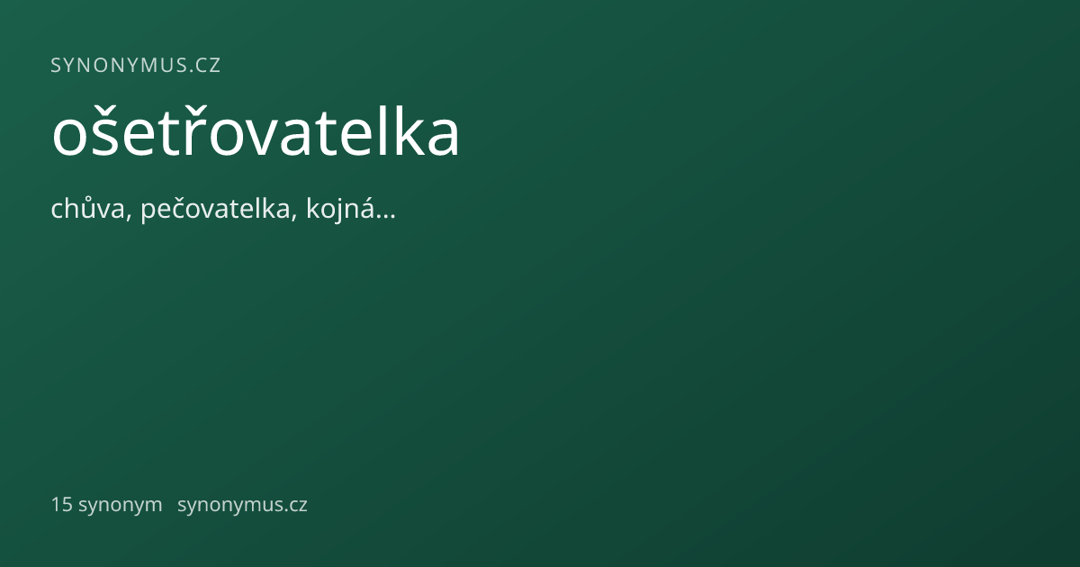 Náhled odkazu: ošetřovatelka