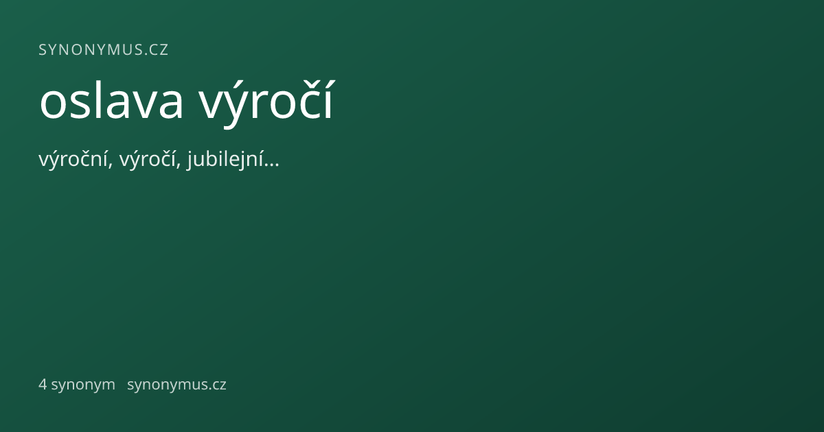 Náhled odkazu: oslava výročí