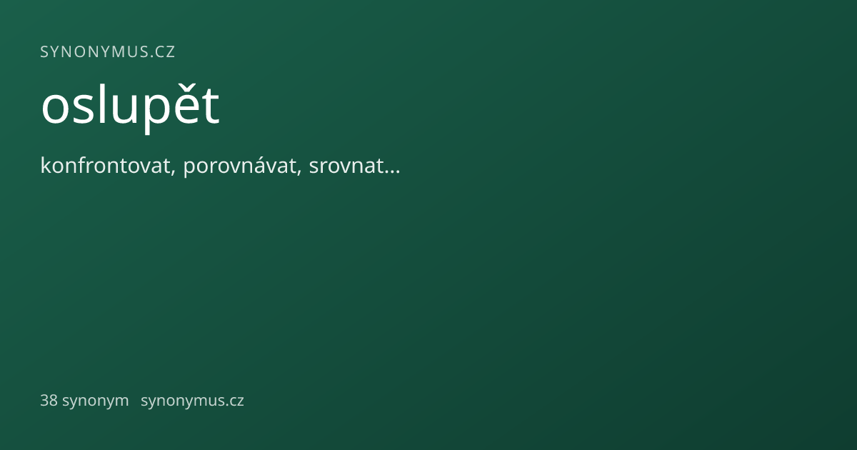 Náhled odkazu: oslupět