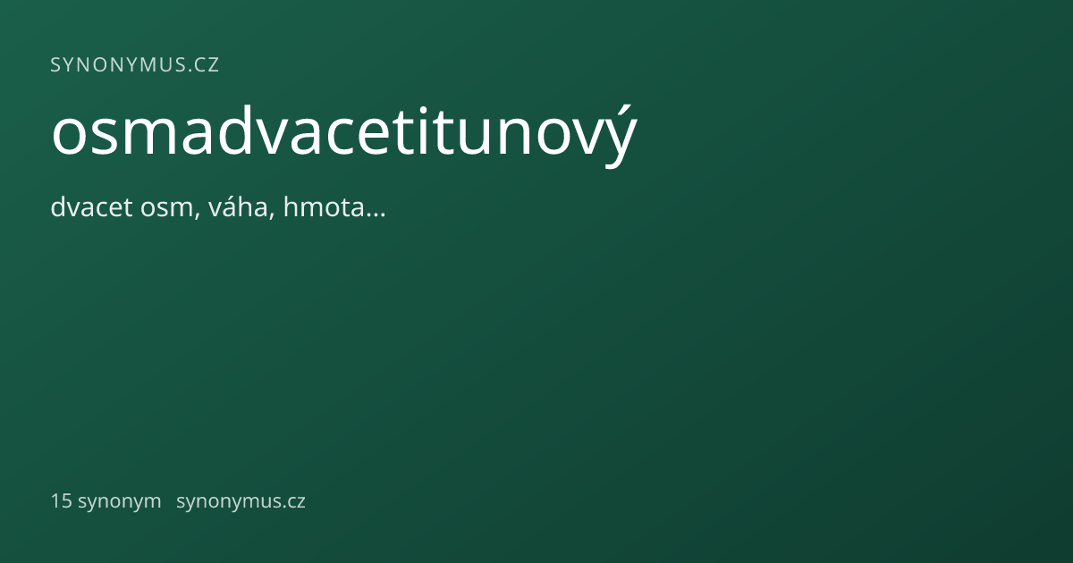Náhled odkazu: osmadvacetitunový