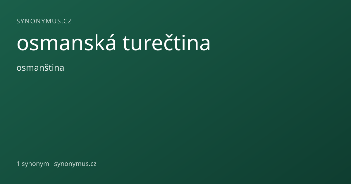 Náhled odkazu: osmanská turečtina
