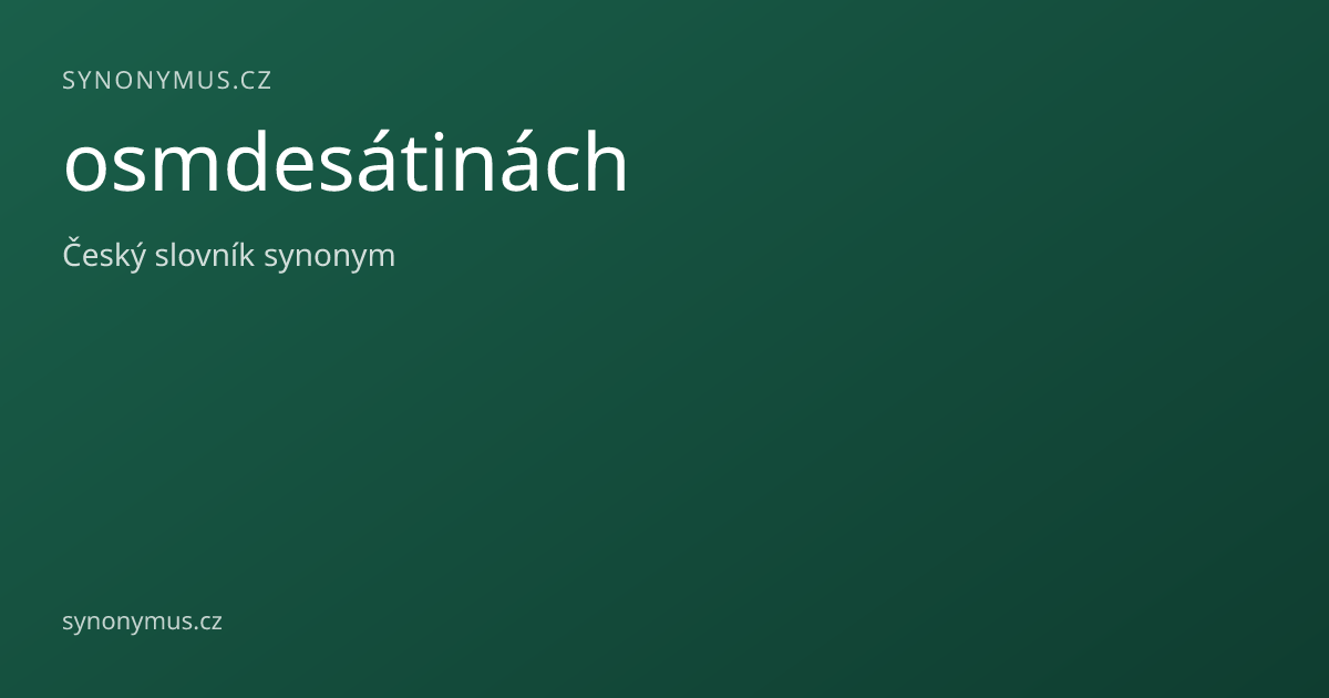 Náhled odkazu: osmdesátinách