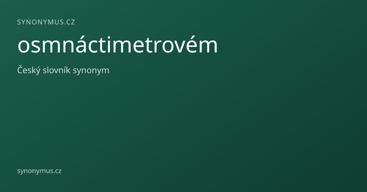 Náhled odkazu: osmnáctimetrovém