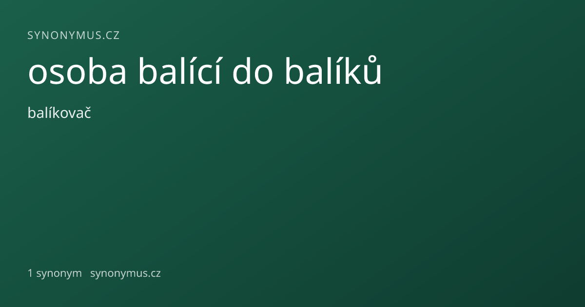 Náhled odkazu: osoba balící do balíků