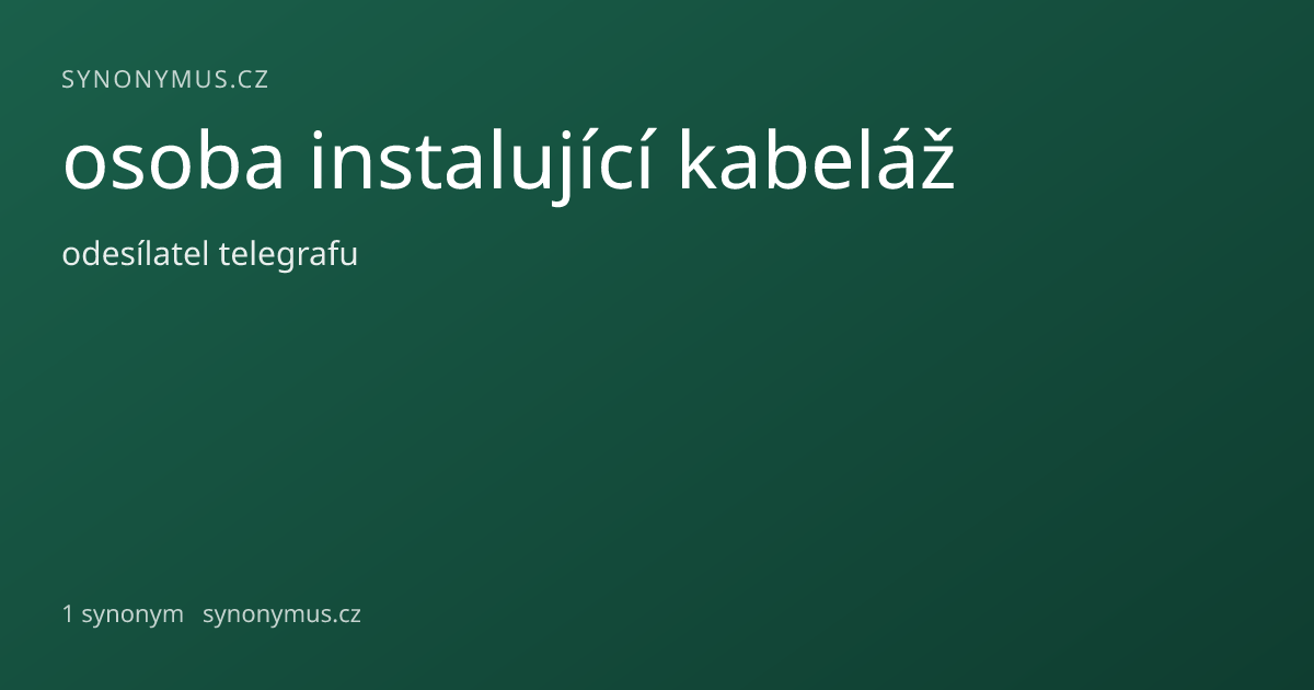 Náhled odkazu: osoba instalující kabeláž