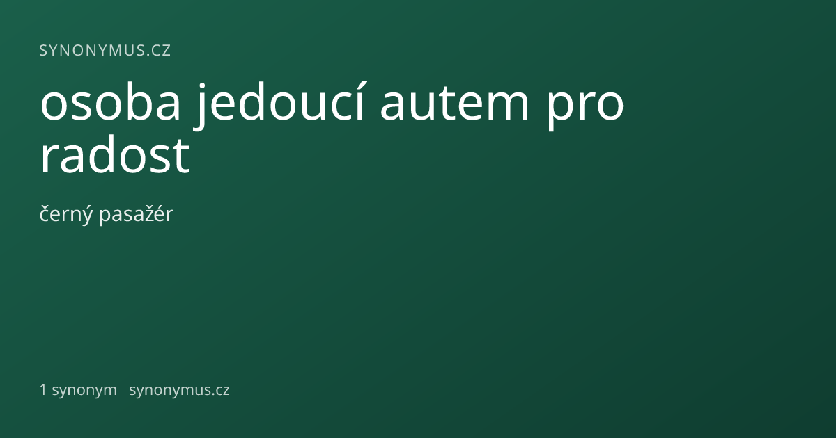 Náhled odkazu: osoba jedoucí autem pro radost