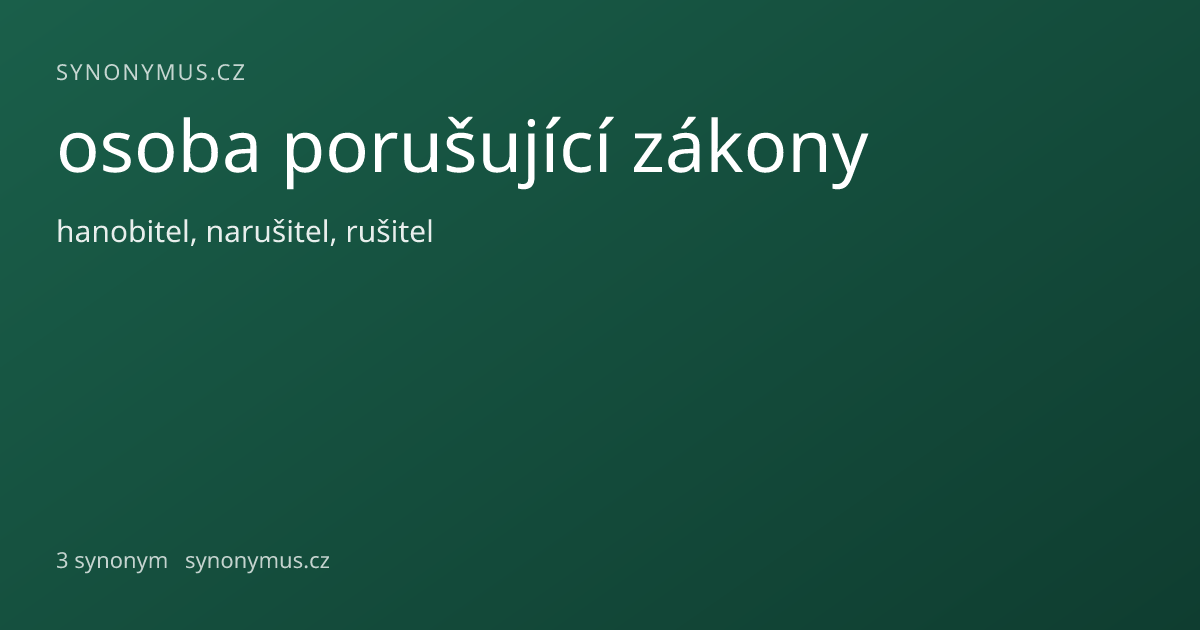 Náhled odkazu: osoba porušující zákony