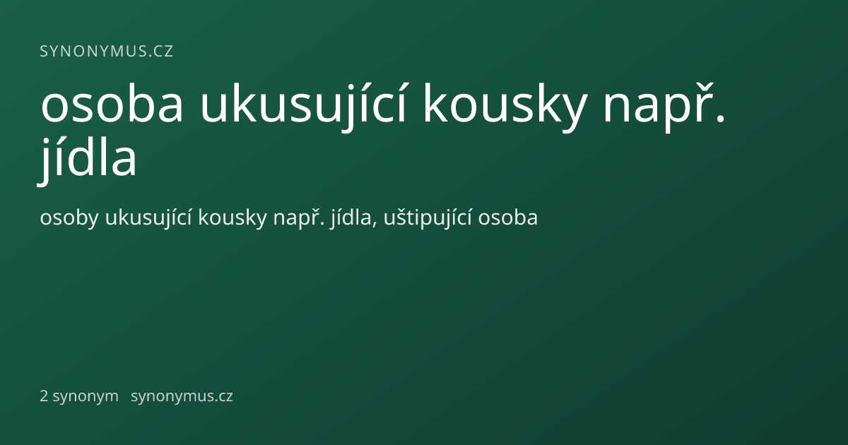 Náhled odkazu: osoba ukusující kousky např. jídla