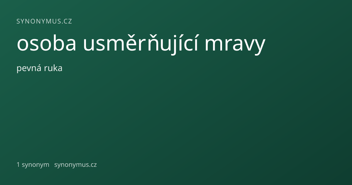 Náhled odkazu: osoba usměrňující mravy