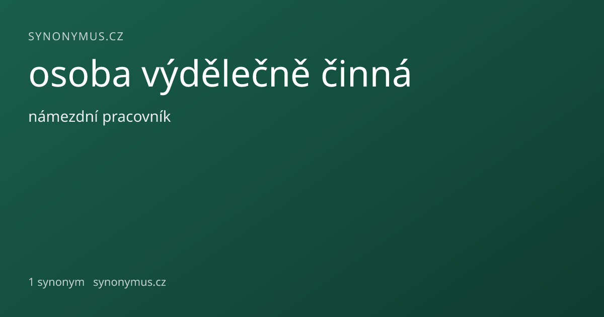 Náhled odkazu: osoba výdělečně činná