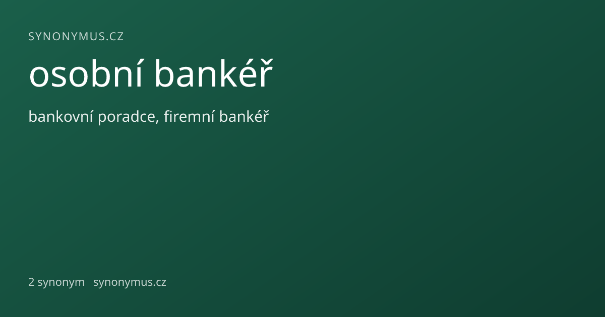 Náhled odkazu: osobní bankéř
