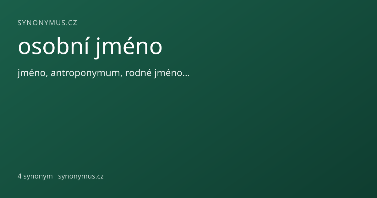 Náhled odkazu: osobní jméno