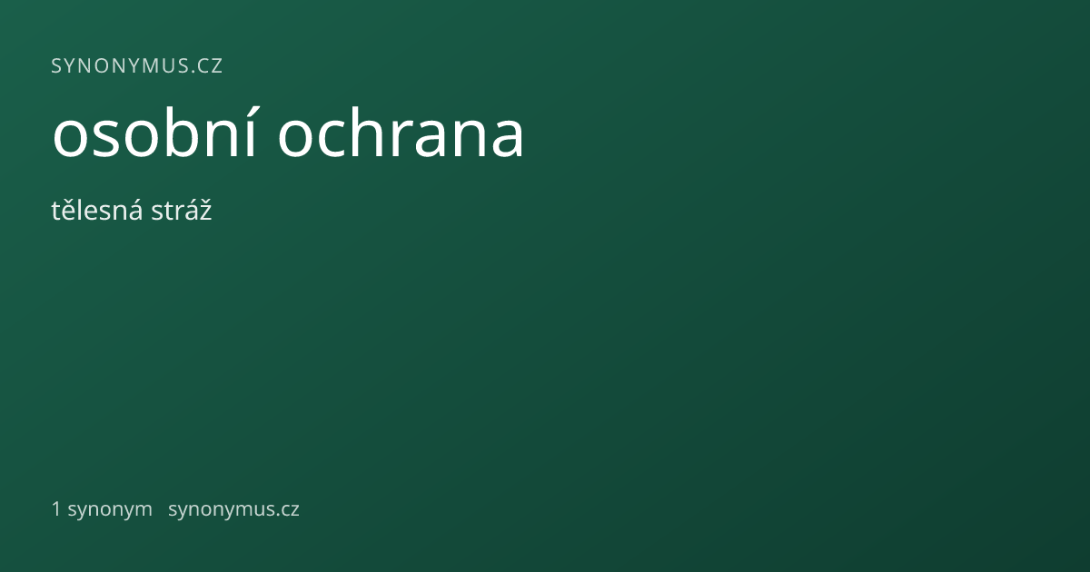 Náhled odkazu: osobní ochrana
