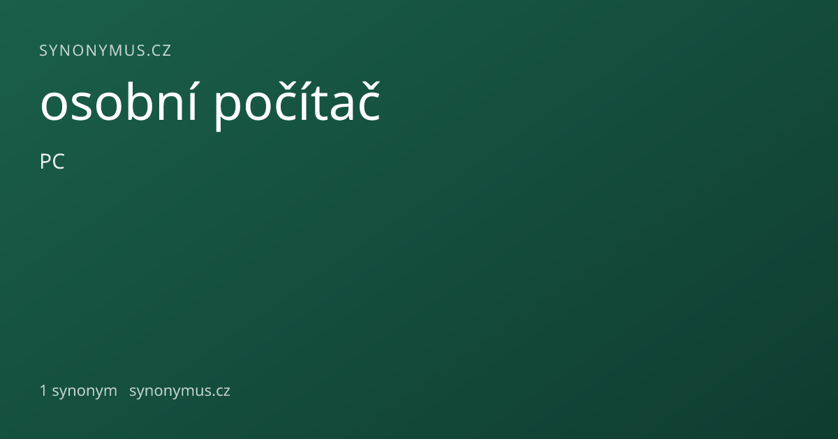 Náhled odkazu: osobní počítač
