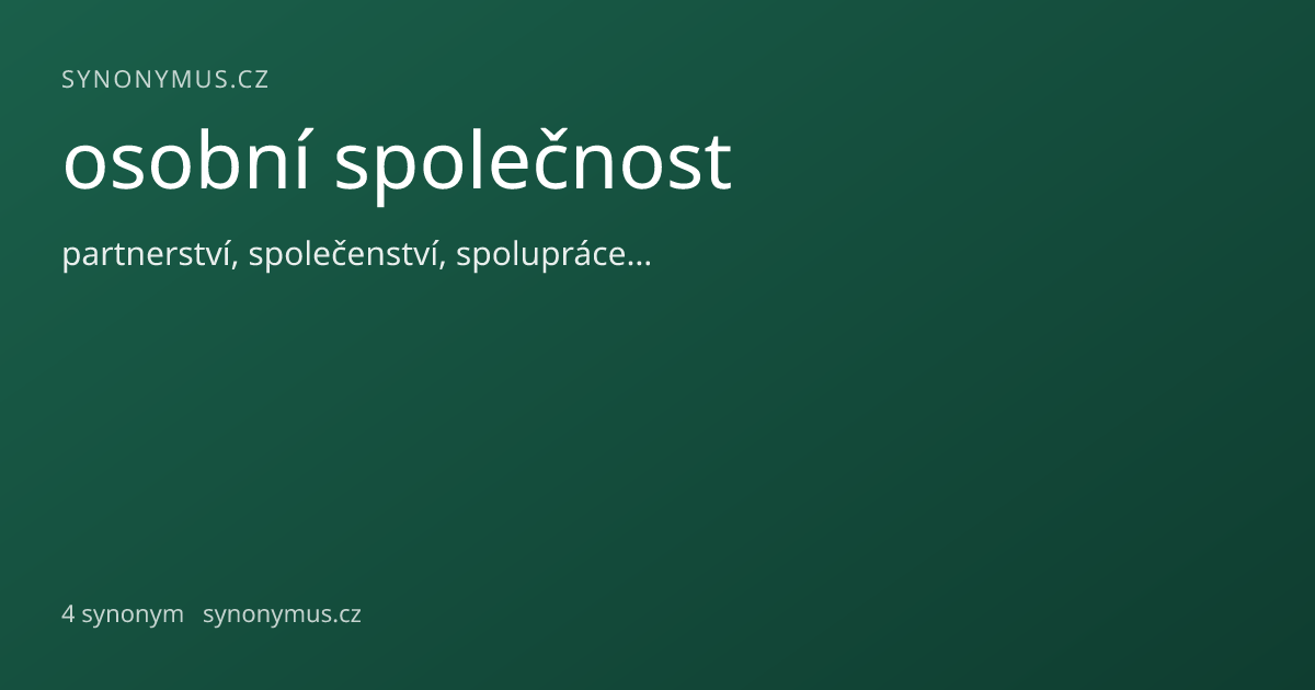 Náhled odkazu: osobní společnost