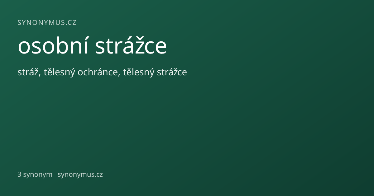 Náhled odkazu: osobní strážce
