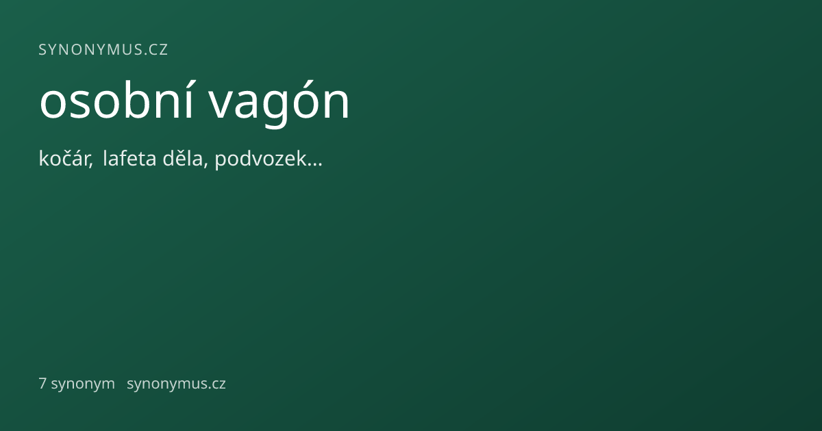 Náhled odkazu: osobní vagón