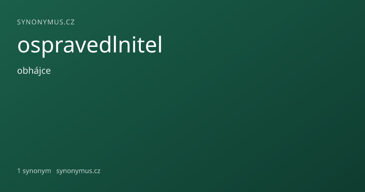 Náhled odkazu: ospravedlnitel