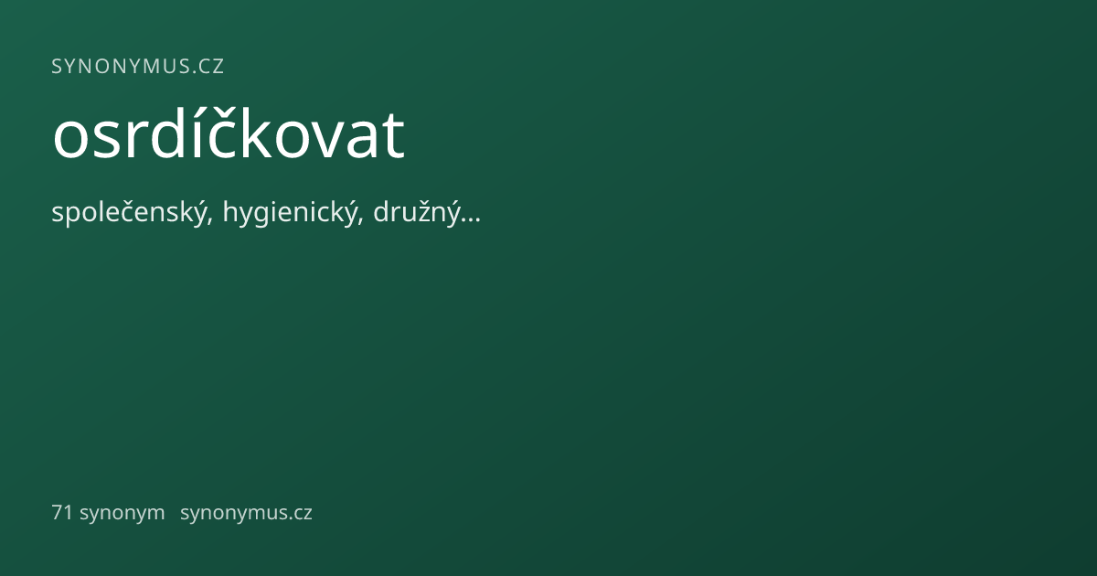 Náhled odkazu: osrdíčkovat