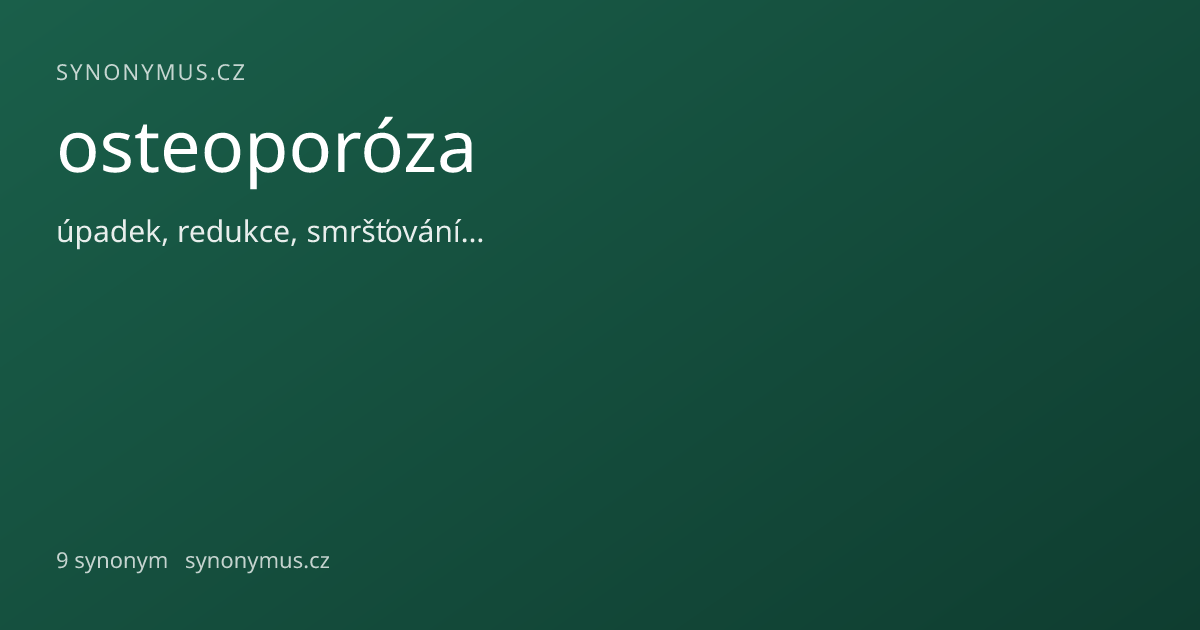 Náhled odkazu: osteoporóza