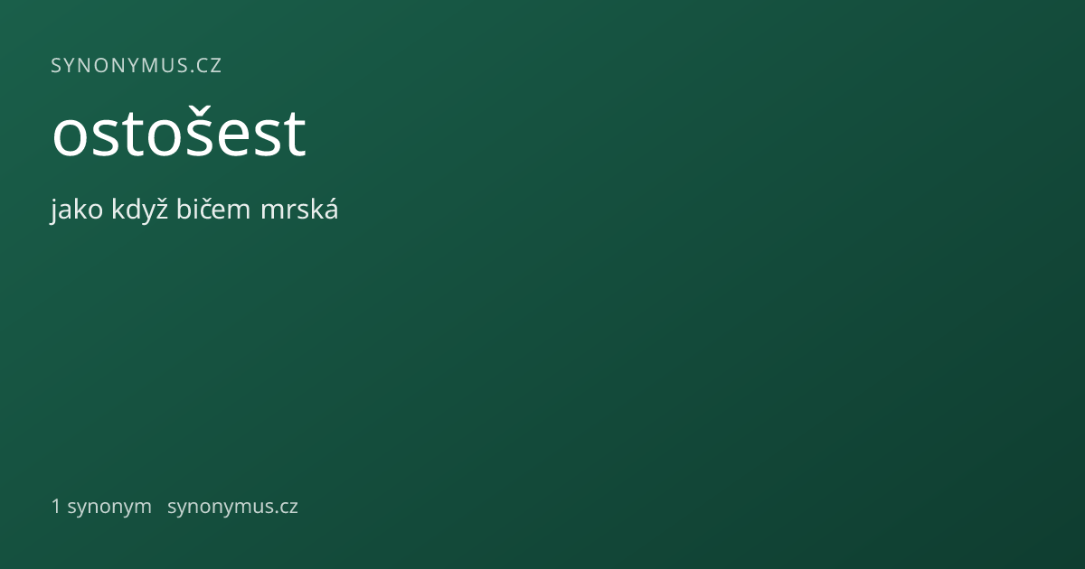 Náhled odkazu: ostošest