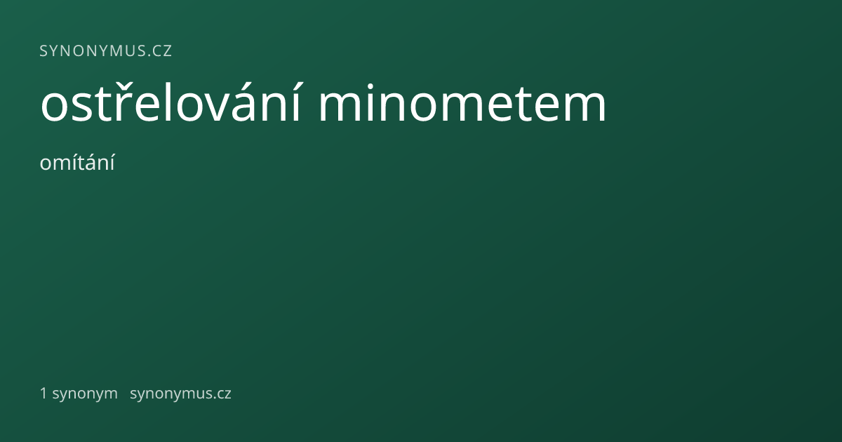 Náhled odkazu: ostřelování minometem
