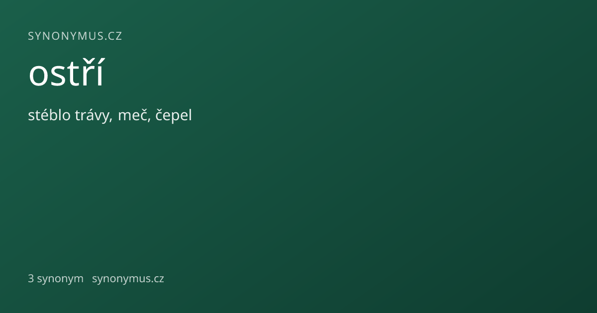 Náhled odkazu: ostří